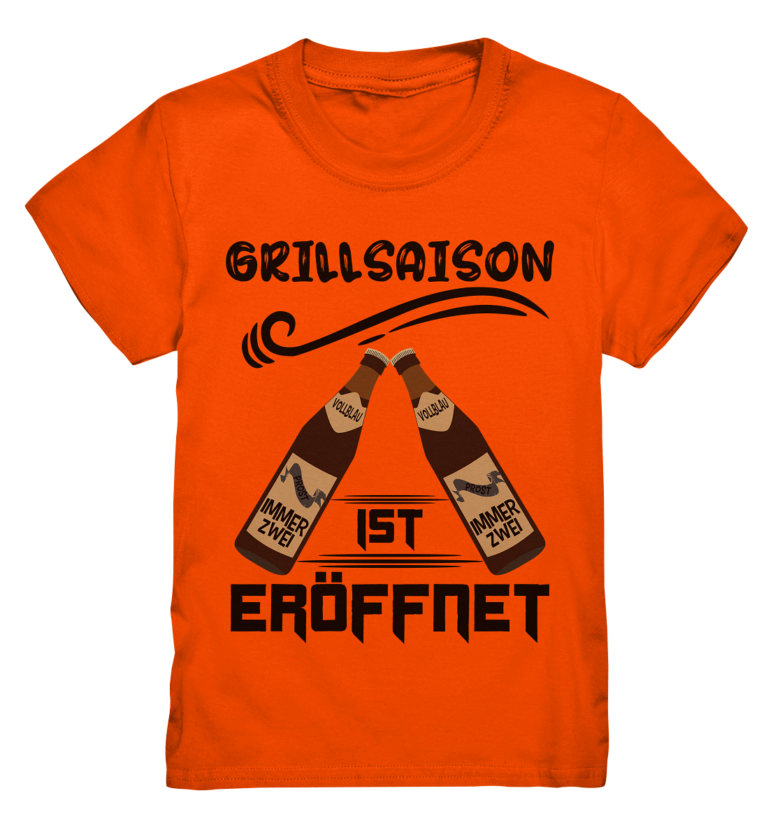 Grillsaison ist eröffnet, Grillen, Party, Feiern, Schwarzes Design - Kids Premium Shirt