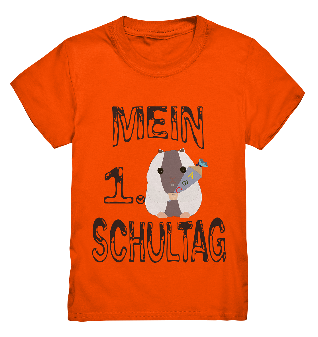 Schulanfang Schwarzes Design, Einschulung, Zuckettüte  - Kids Premium Shirt