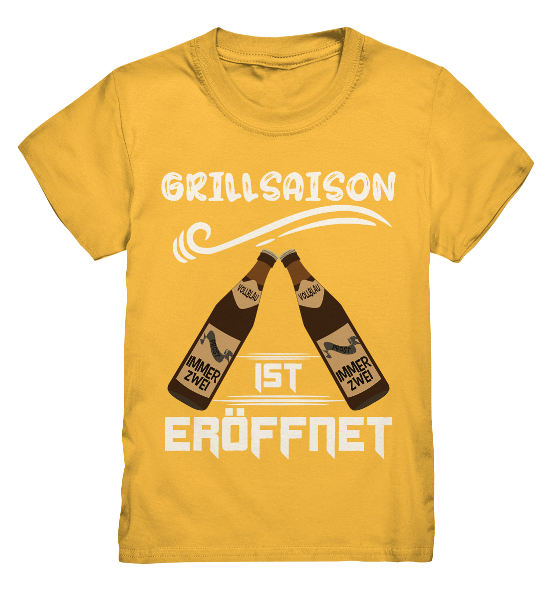 Grillsaison ist eröffnet, Grillen, Party, Feiern, Helles Design - Kids Premium Shirt