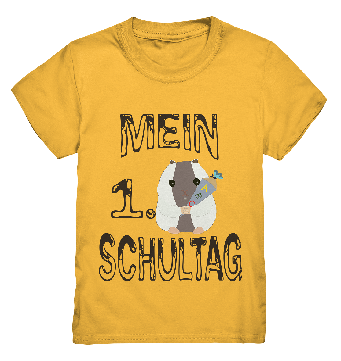 Schulanfang Schwarzes Design, Einschulung, Zuckettüte  - Kids Premium Shirt