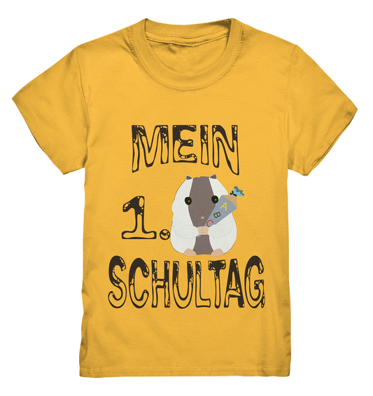 Schulanfang Schwarzes Design, Einschulung, Zuckettüte  - Kids Premium Shirt