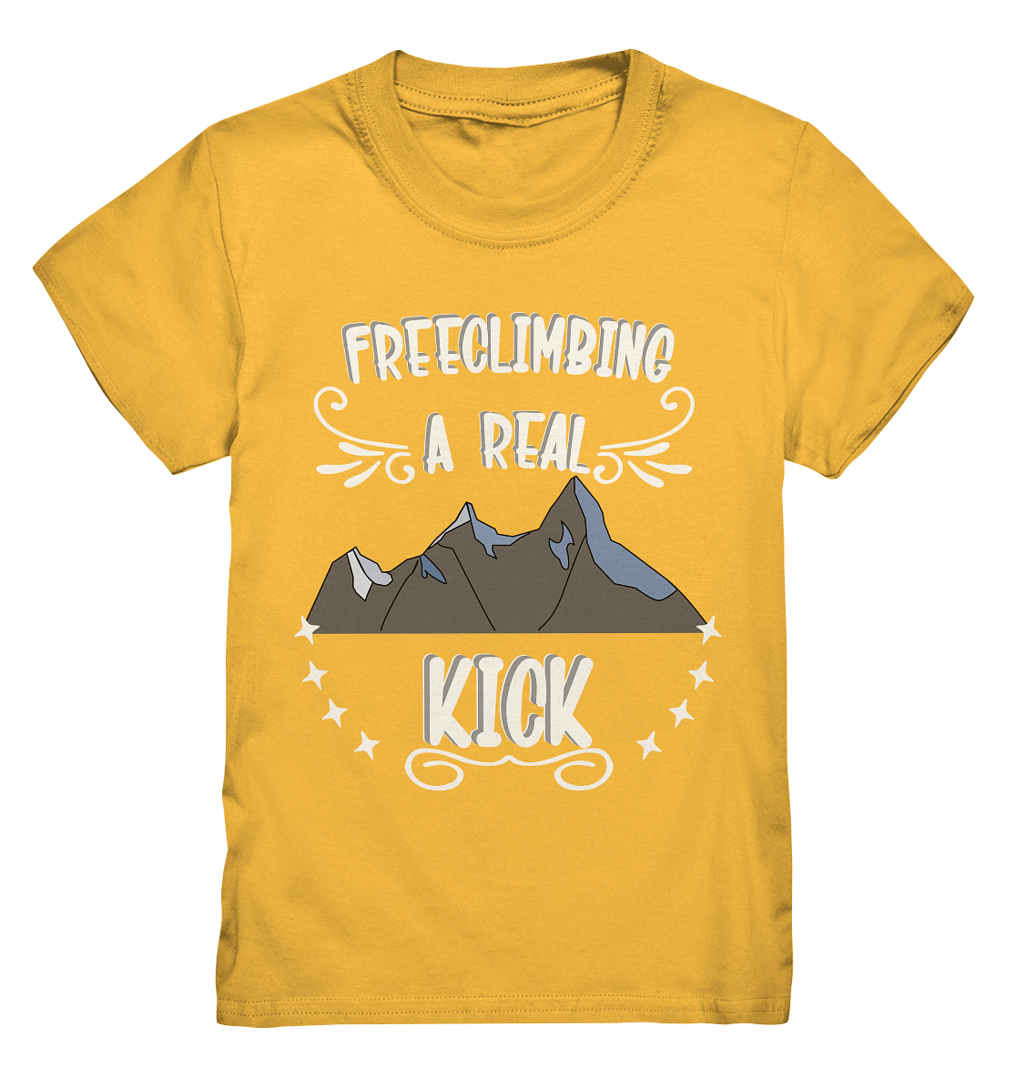 Freeclimbing - a real kick, sportlich & gefährlich - Kids Premium Shirt