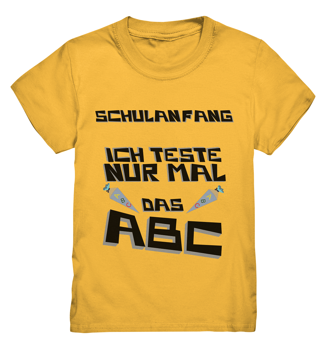 Premium T-Shirt Kids- Einschulung coole Basic für jeden Look