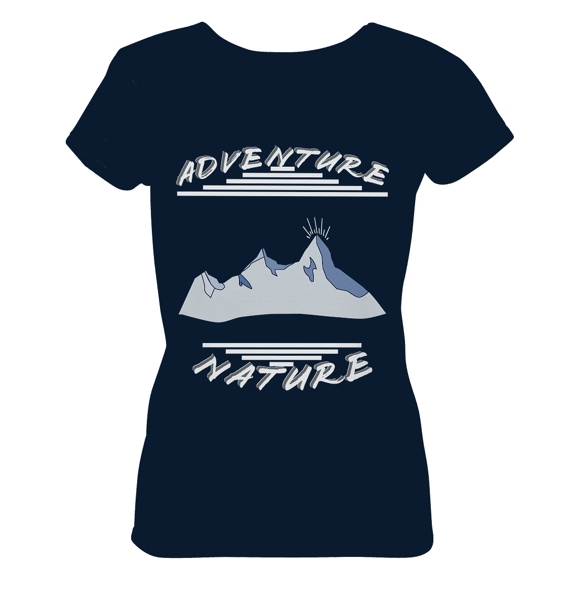 Adventure Nature, Abenteuer Natur, Camping, Geocaching - Ladies Organic Basic Shirt