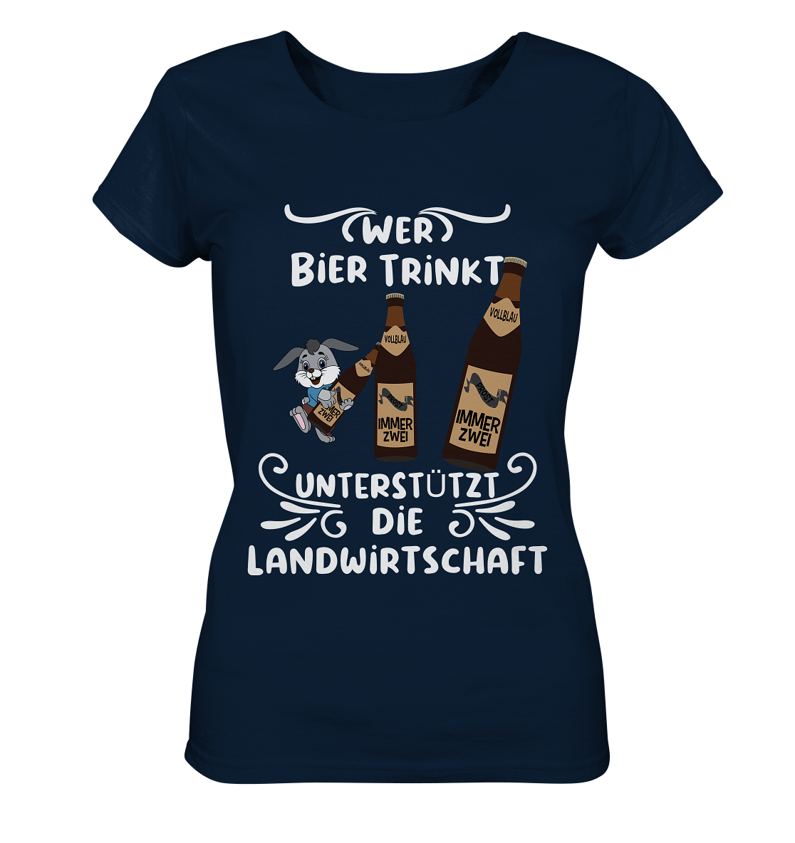 Wer Bier trinkt unterstützt die Landwirtschaft, Party- Shirt - Ladies Organic Basic Shirt