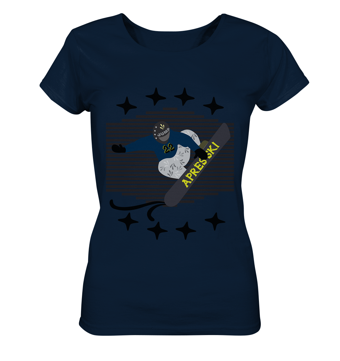 Snowboarding, Apres- Ski, Snowboard, - Ladies Organic Basic Shirt