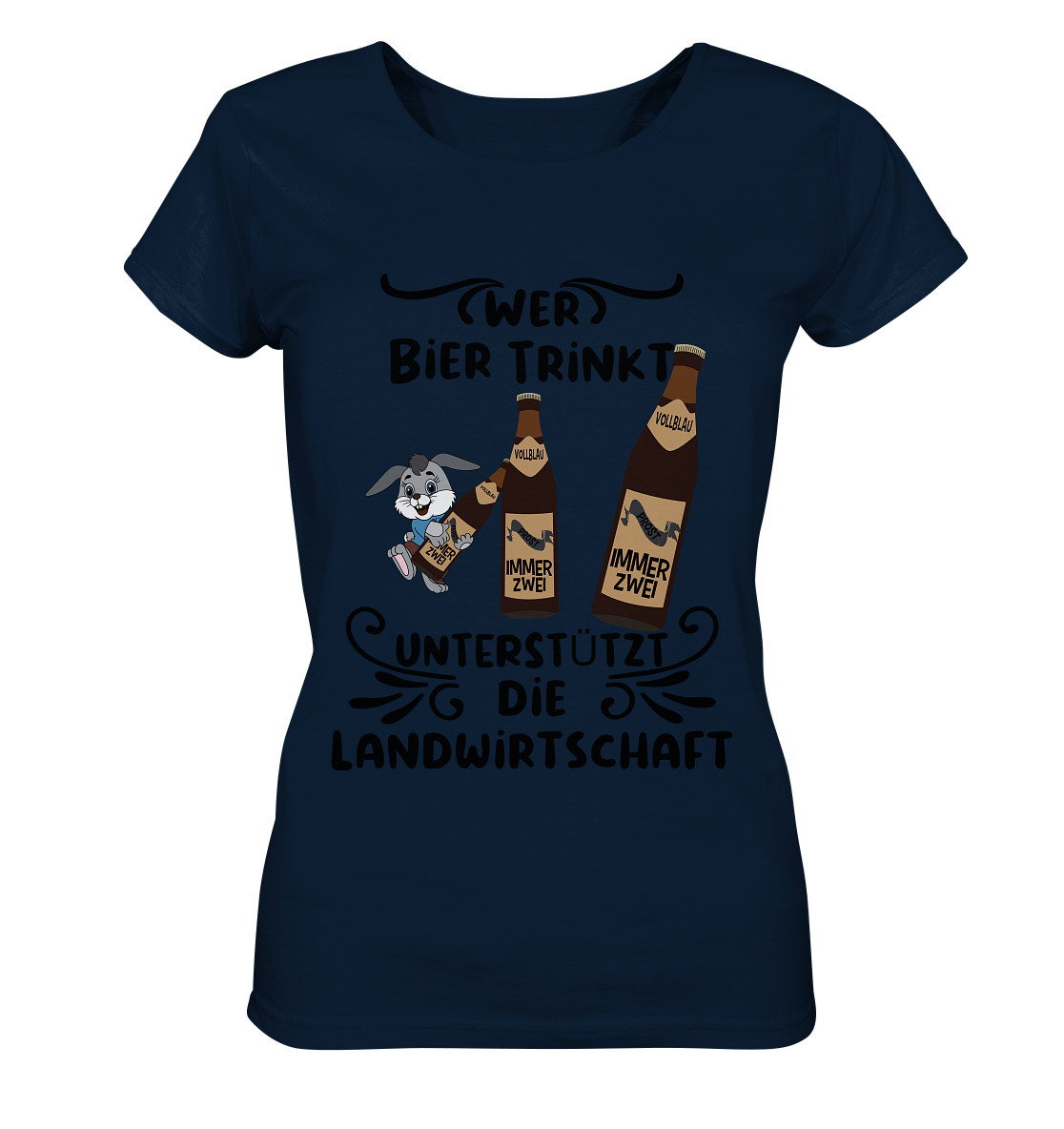 Wer Bier trinkt, Landwirtschaft unterstützen, Party - Ladies Organic Basic Shirt