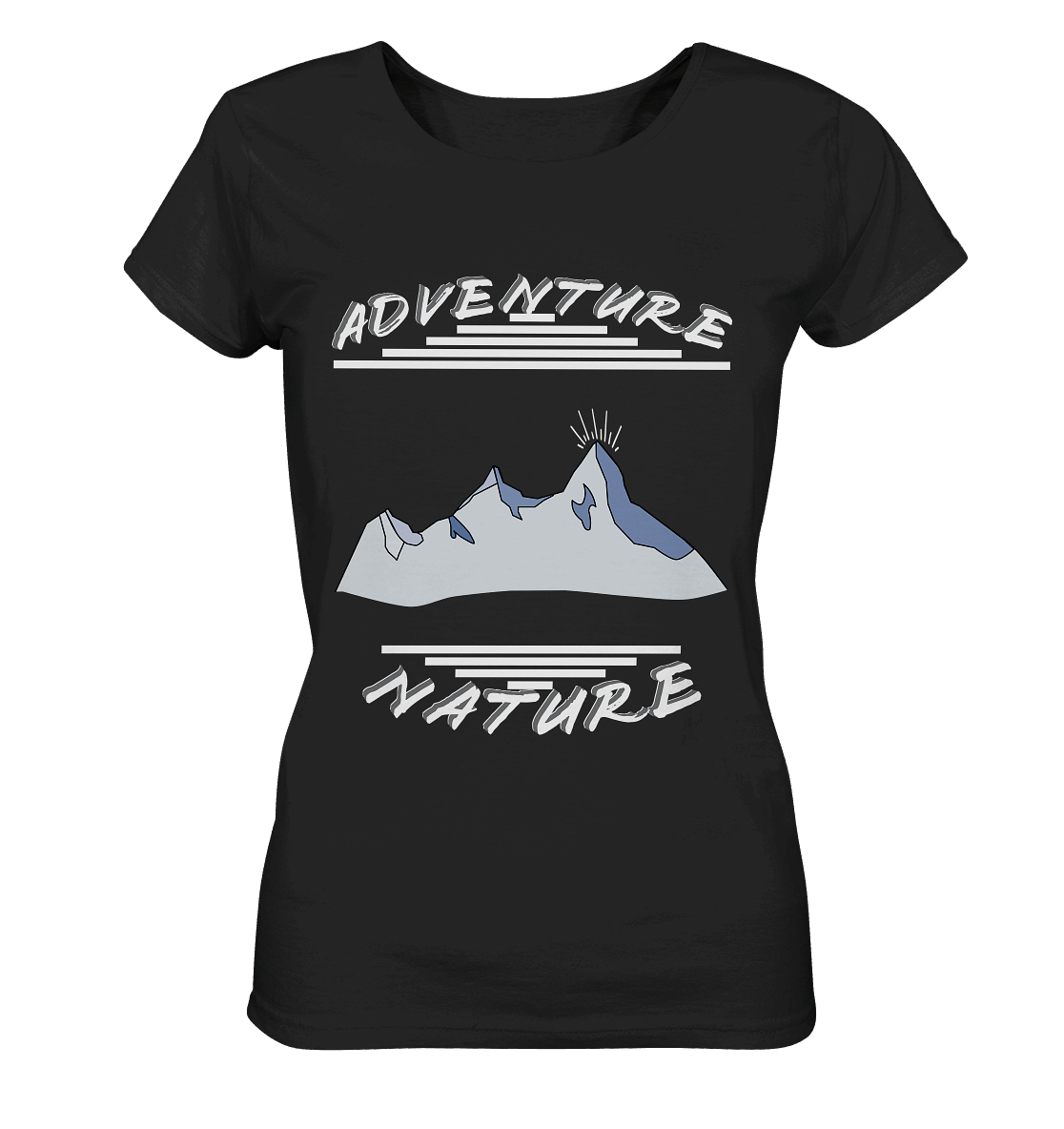 Adventure Nature, Abenteuer Natur, Camping, Geocaching - Ladies Organic Basic Shirt