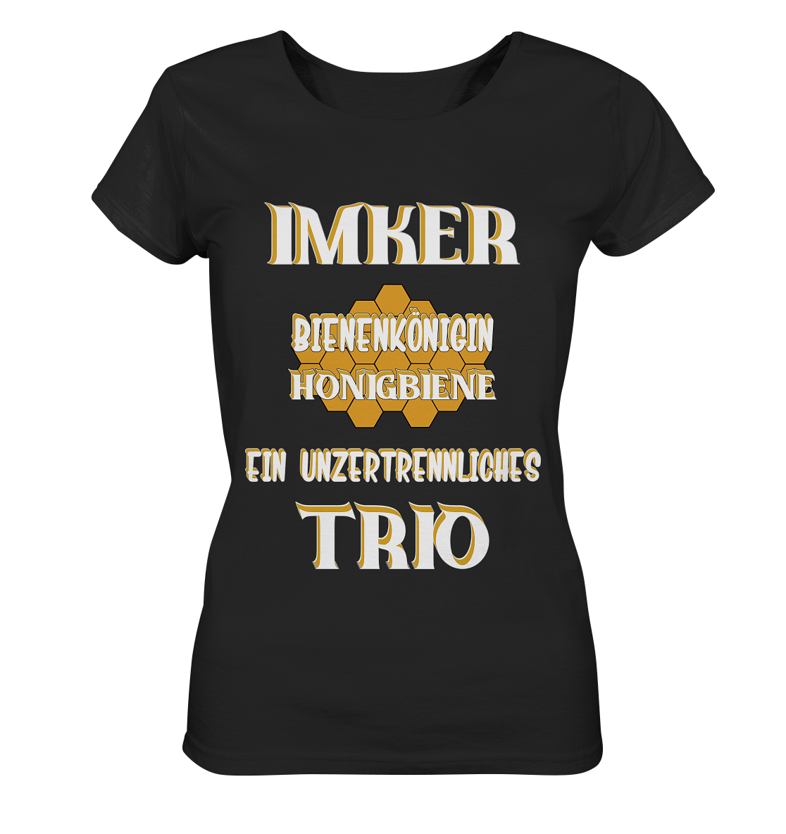 Imker- Bienenkönigin und Honigbiene, einTeam, Pfleger und Schützer von Bienen - Ladies Organic Basic Shirt