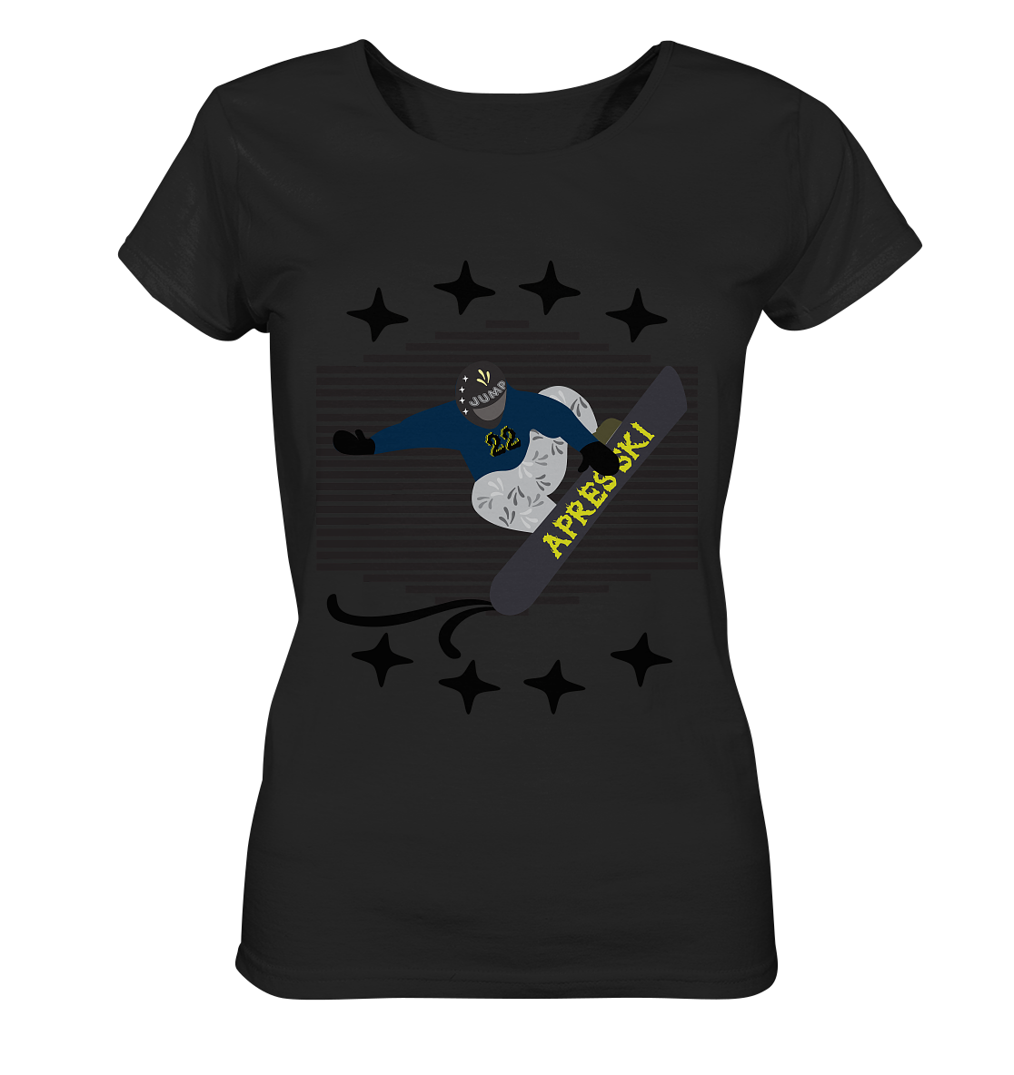 Snowboarding, Apres- Ski, Snowboard, - Ladies Organic Basic Shirt