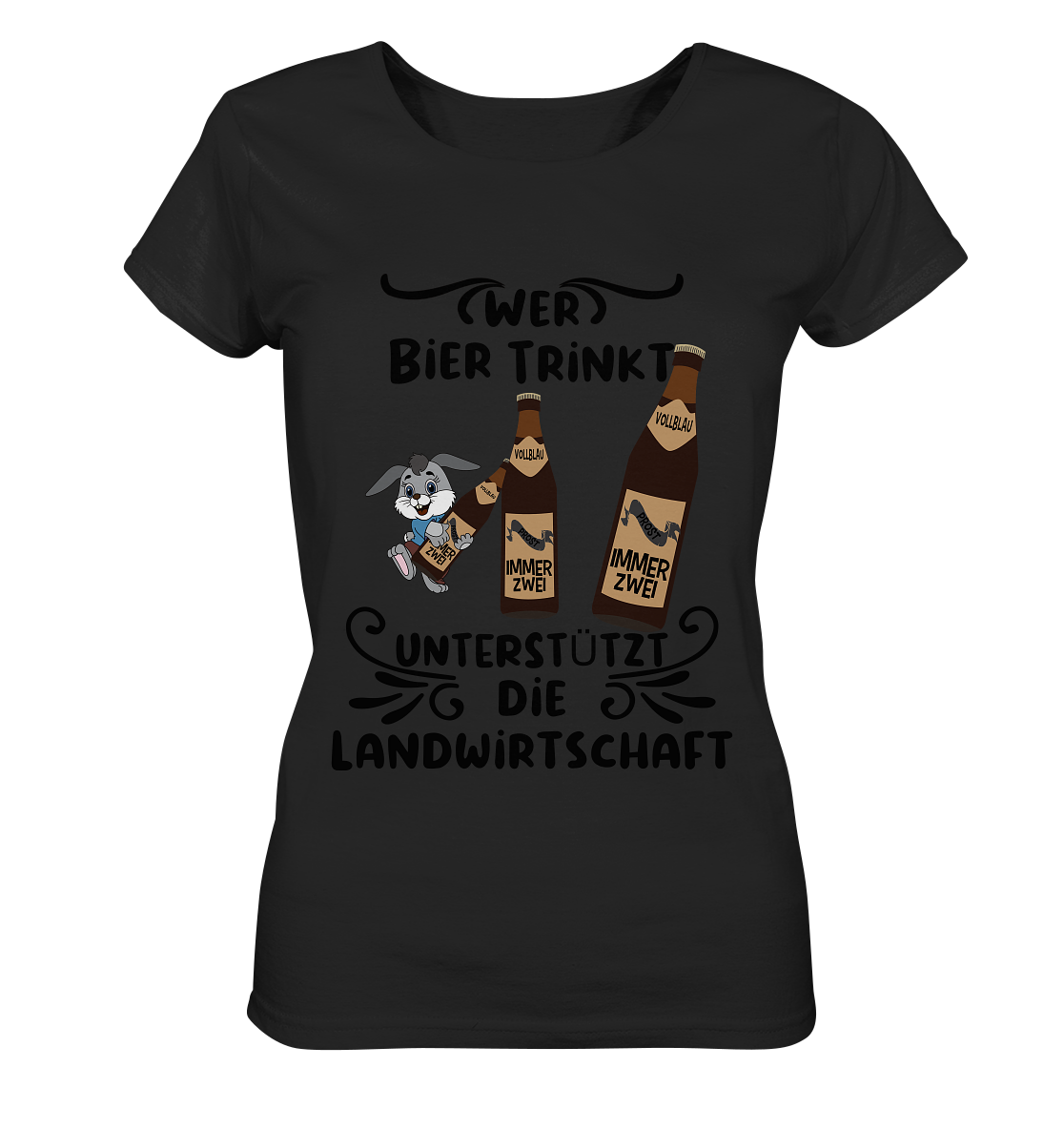 Wer Bier trinkt, Landwirtschaft unterstützen, Party - Ladies Organic Basic Shirt