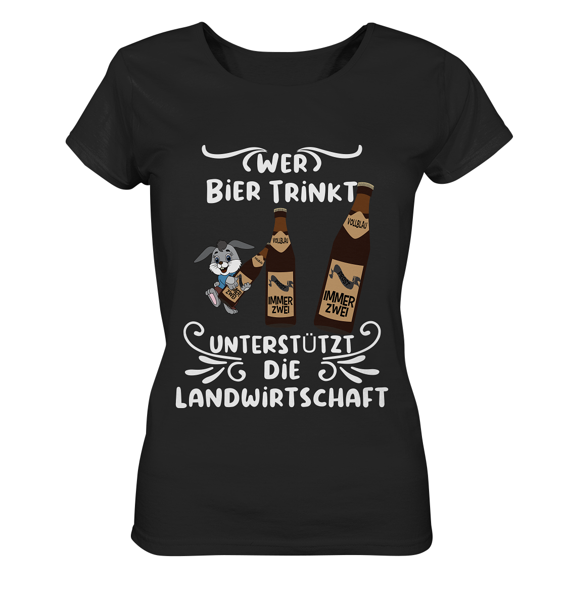 Wer Bier trinkt unterstützt die Landwirtschaft, Party- Shirt - Ladies Organic Basic Shirt