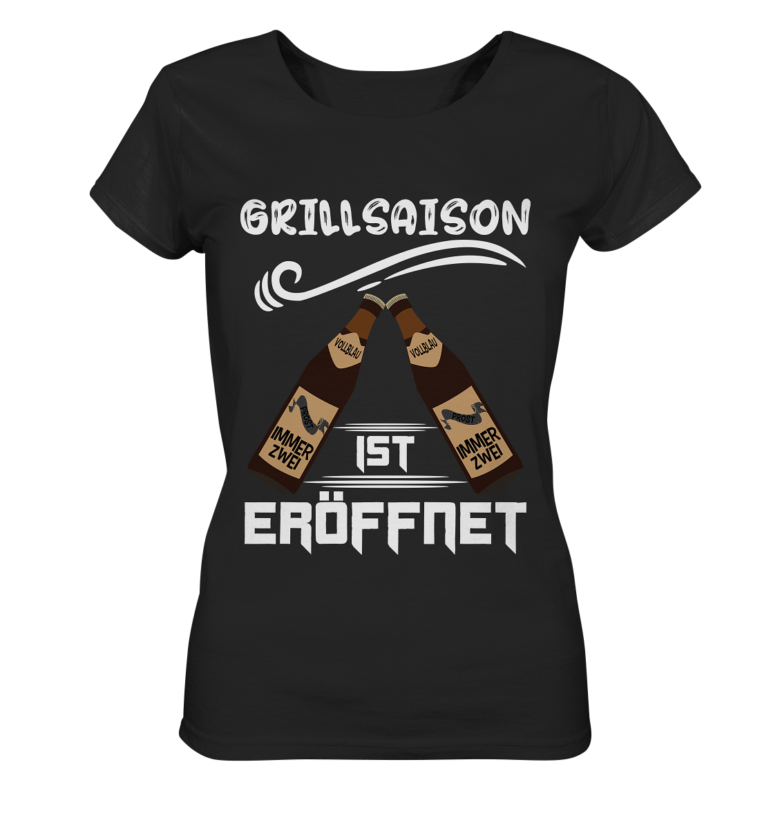 Grillsaison ist eröffnet, Grillen, Party, Feiern, Helles Design - Ladies Organic Basic Shirt