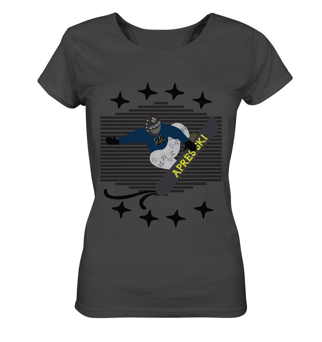 Snowboarding, Apres- Ski, Snowboard, - Ladies Organic Basic Shirt