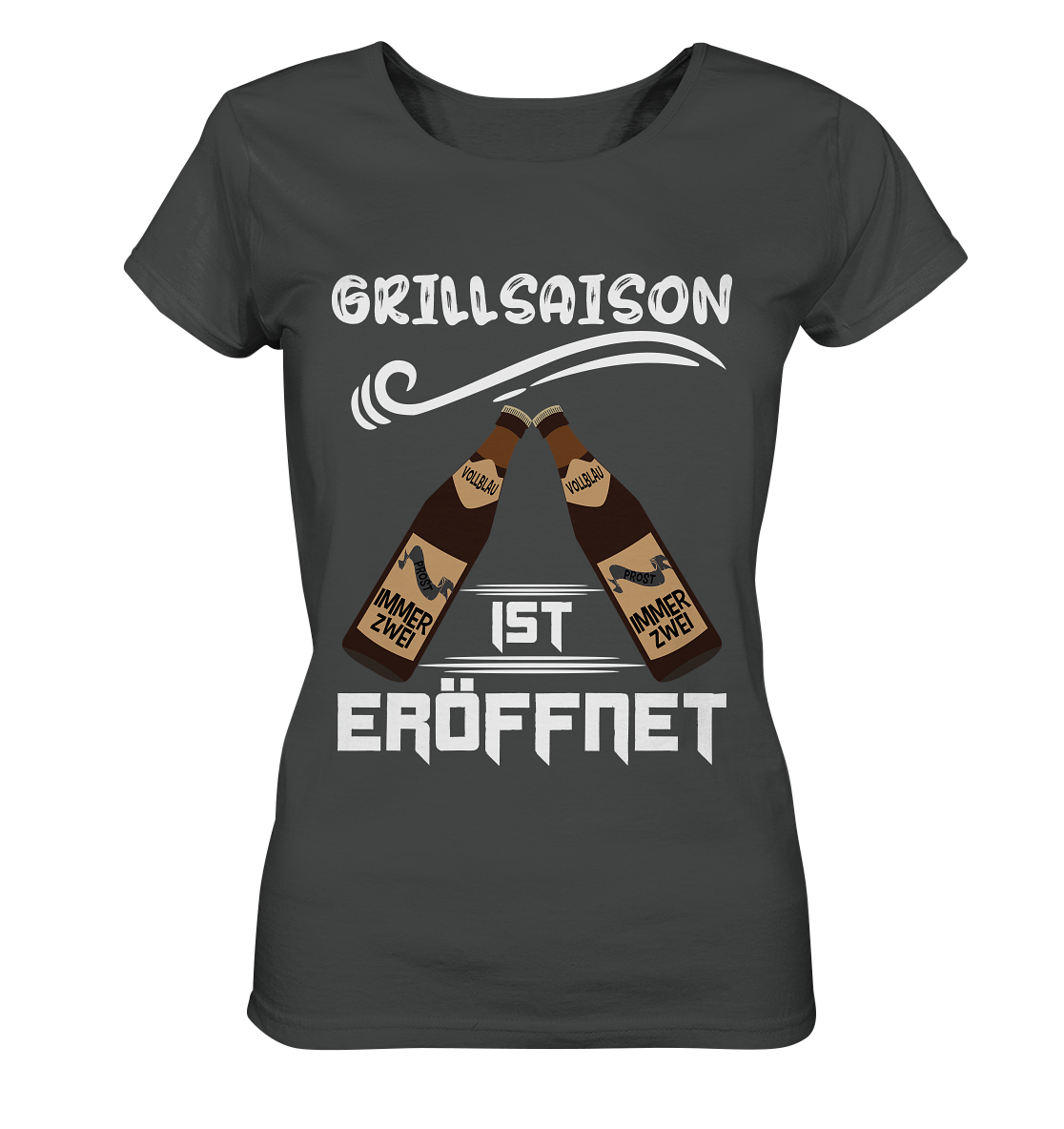 Grillsaison ist eröffnet, Grillen, Party, Feiern, Helles Design - Ladies Organic Basic Shirt