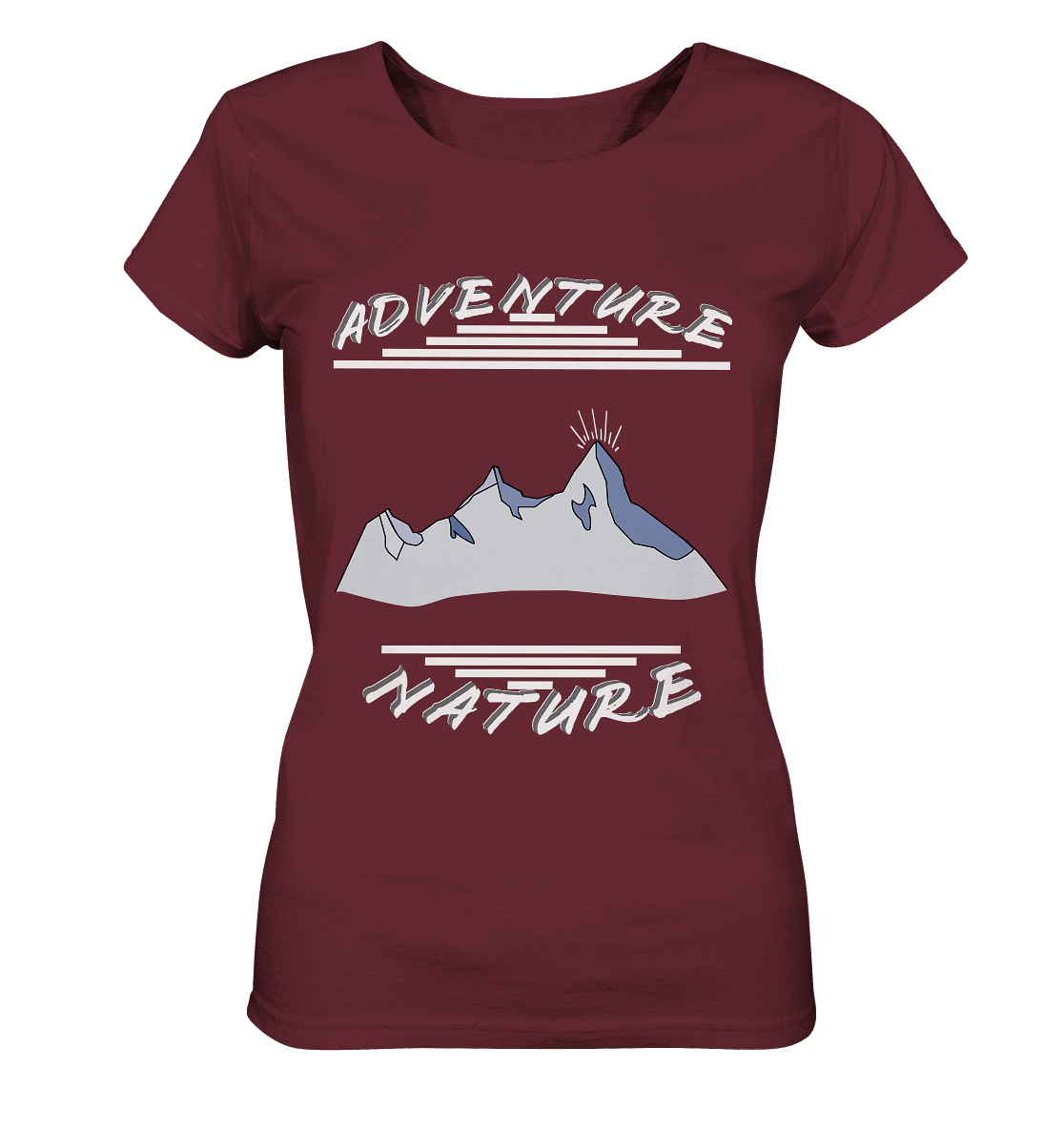 Adventure Nature, Abenteuer Natur, Camping, Geocaching - Ladies Organic Basic Shirt