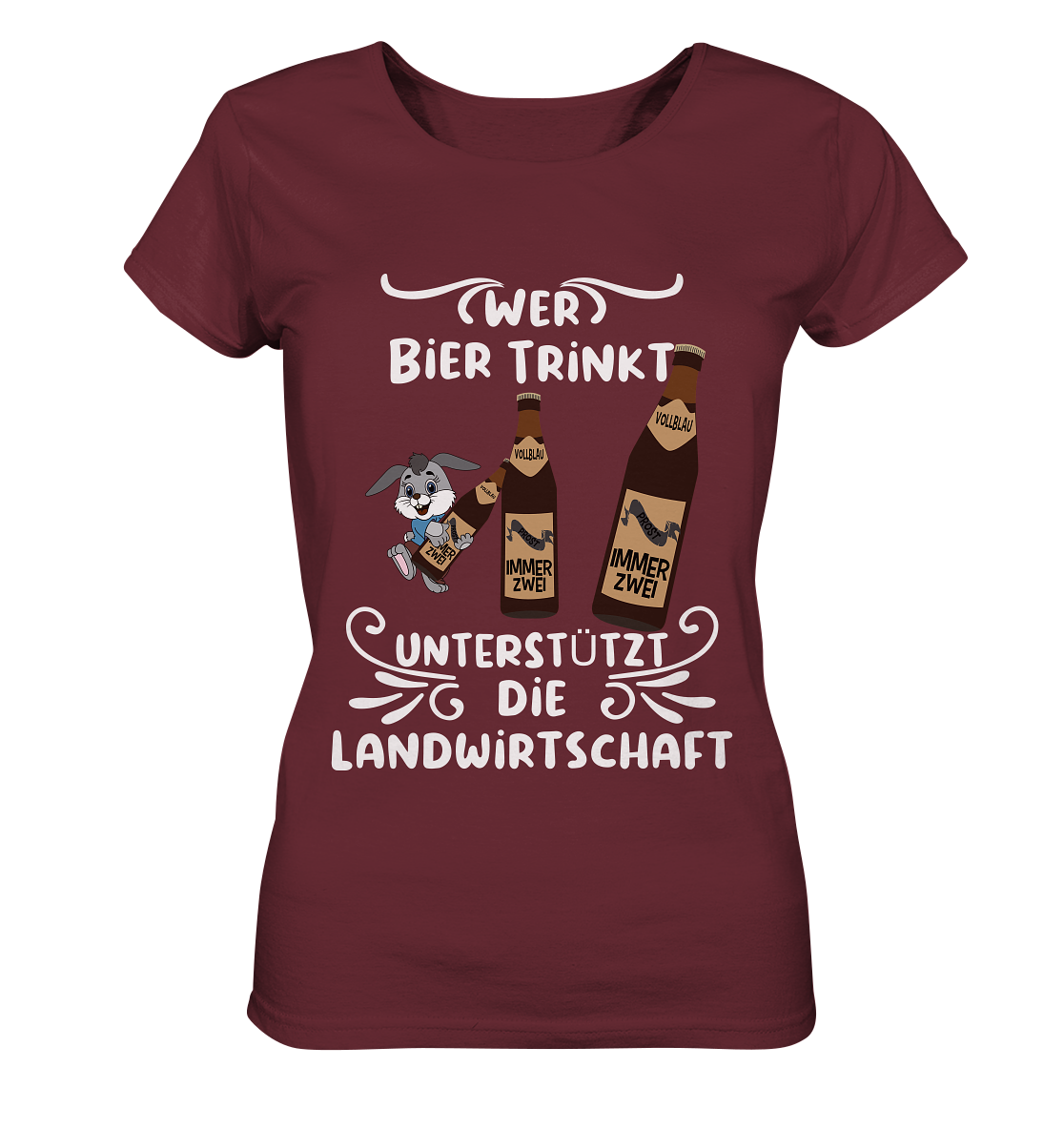 Wer Bier trinkt unterstützt die Landwirtschaft, Party- Shirt - Ladies Organic Basic Shirt