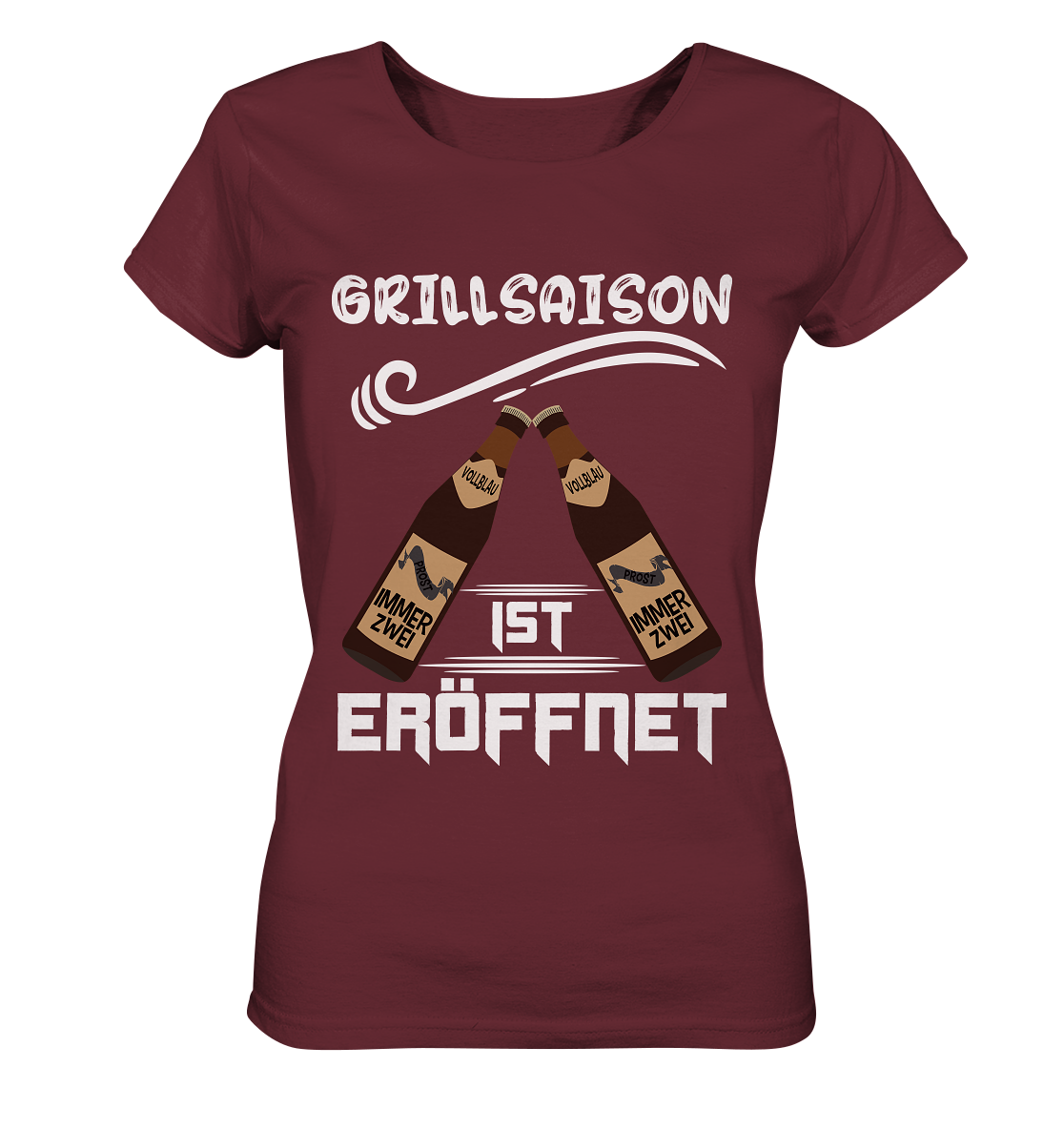 Grillsaison ist eröffnet, Grillen, Party, Feiern, Helles Design - Ladies Organic Basic Shirt