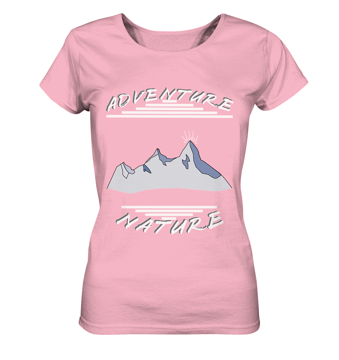 Adventure Nature, Abenteuer Natur, Camping, Geocaching - Ladies Organic Basic Shirt