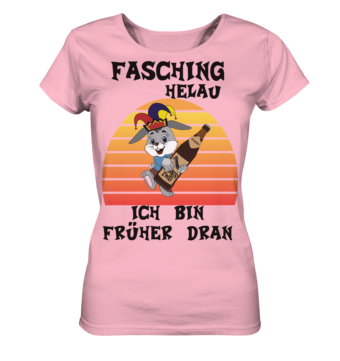 Fasching Helau, Osterhase feiert Karneval, Helau - Ladies Organic Basic Shirt