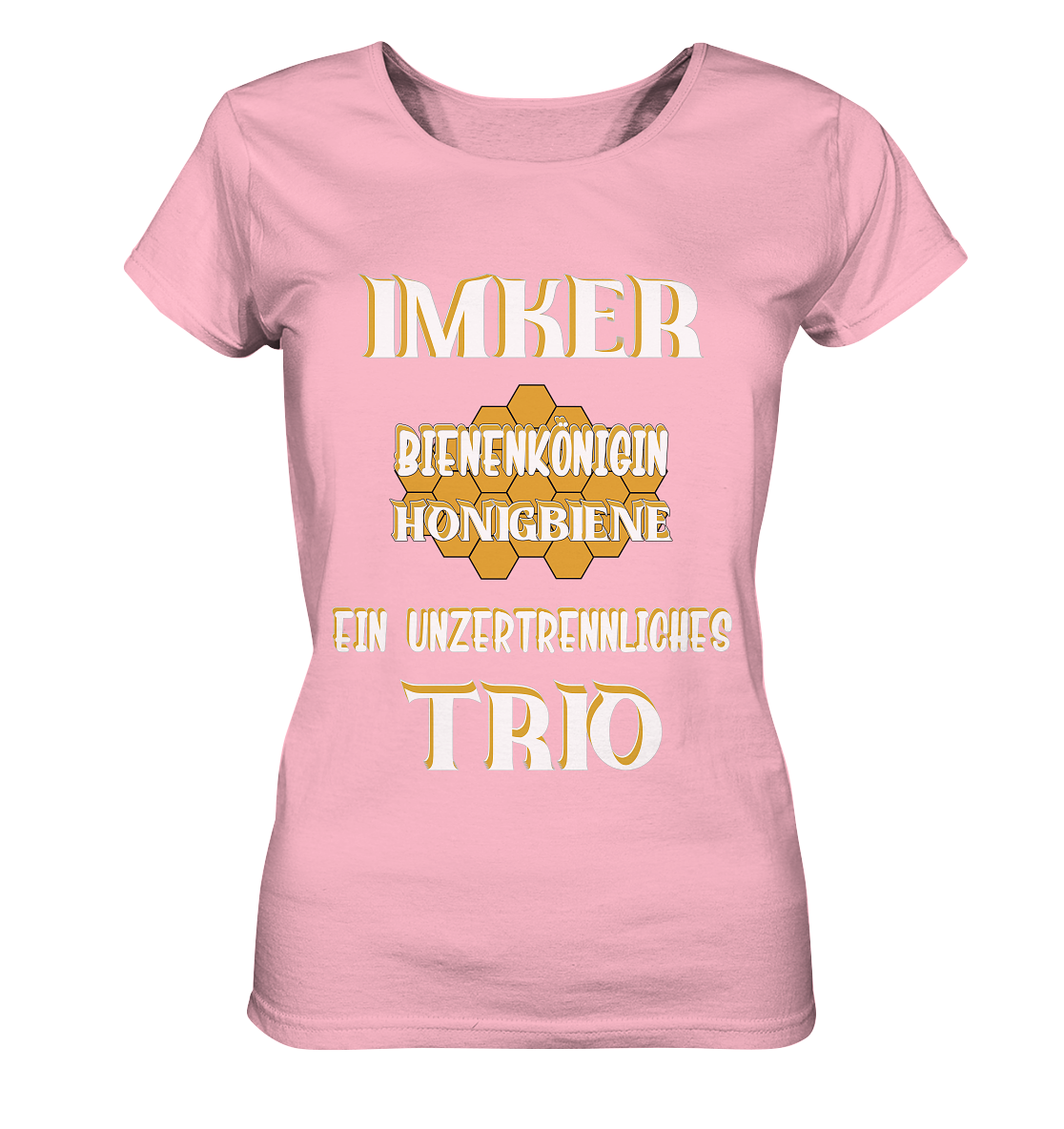 Imker- Bienenkönigin und Honigbiene, einTeam, Pfleger und Schützer von Bienen - Ladies Organic Basic Shirt