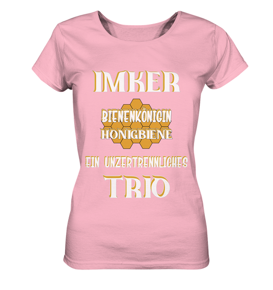 Imker- Bienenkönigin und Honigbiene, einTeam, Pfleger und Schützer von Bienen - Ladies Organic Basic Shirt