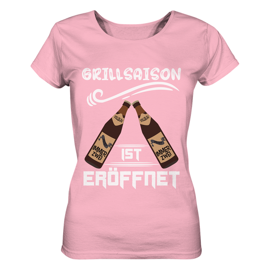 Grillsaison ist eröffnet, Grillen, Party, Feiern, Helles Design - Ladies Organic Basic Shirt