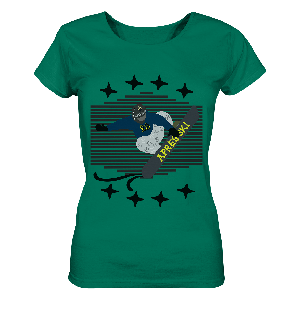 Snowboarding, Apres- Ski, Snowboard, - Ladies Organic Shirt