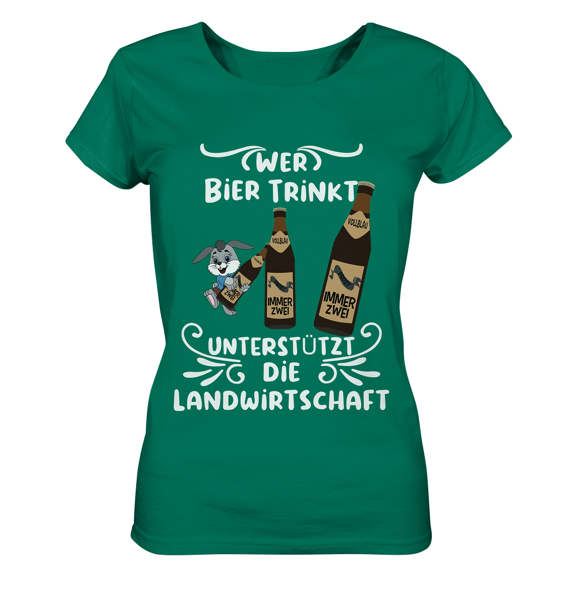 Wer Bier trinkt unterstützt die Landwirtschaft, Party- Shirt - Ladies Organic Shirt