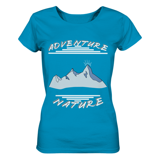 Adventure Nature, Abenteuer Natur, Camping, Geocaching - Ladies Organic Shirt