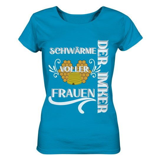 Der Imker, schwärme voller Frauen, Imkerei, Helden, Helles Motiv - Ladies Organic Shirt