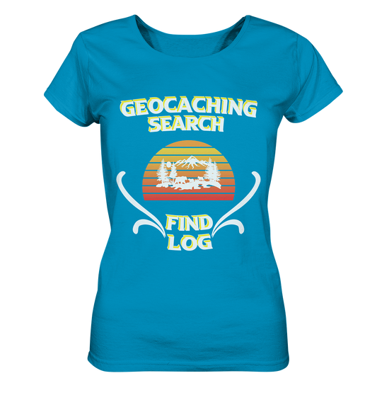 Geocaching, Suchen, Finden und Log, Geocache - Ladies Organic Shirt