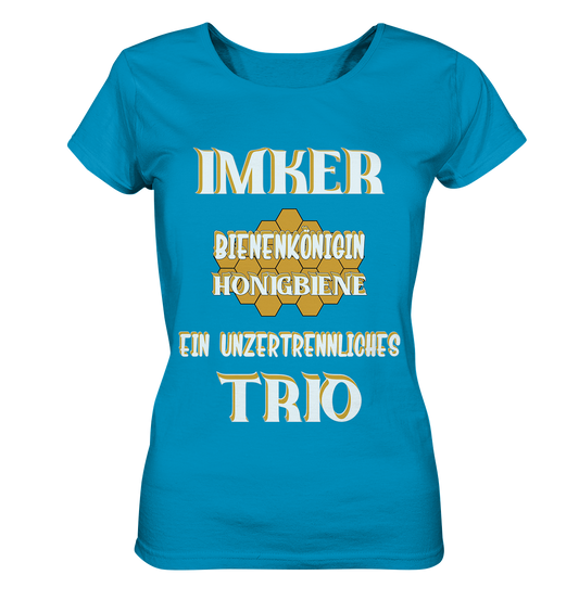 Imker- Bienenkönigin und Honigbiene, einTeam, Pfleger und Schützer von Bienen - Ladies Organic Shirt