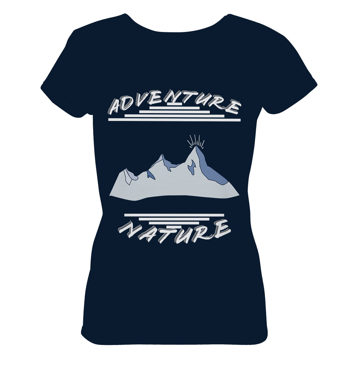 Adventure Nature, Abenteuer Natur, Camping, Geocaching - Ladies Organic Shirt