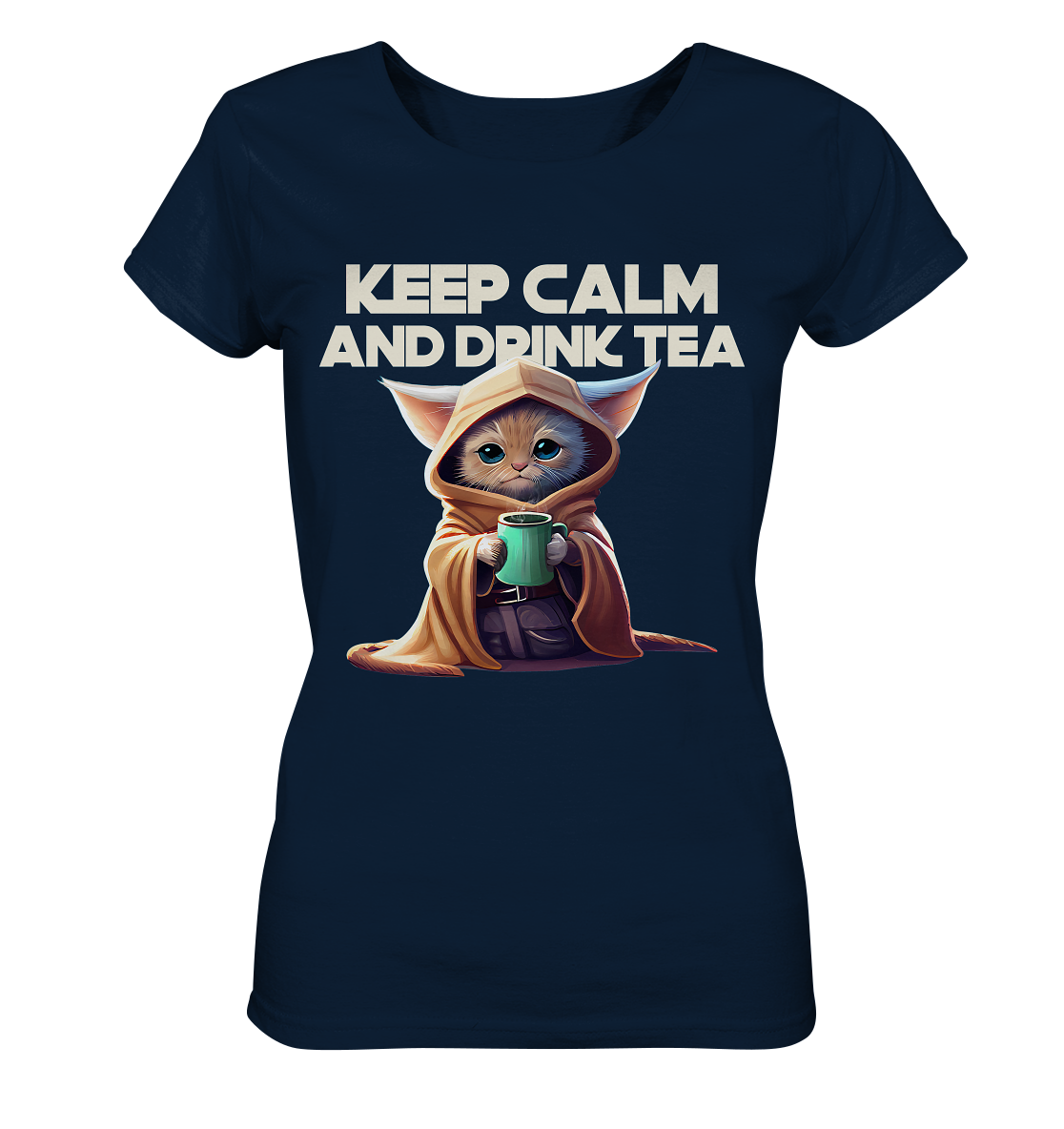 T-Shirt Damen- Keep Calm- coole Basic für jeden Look- Organic Shirt