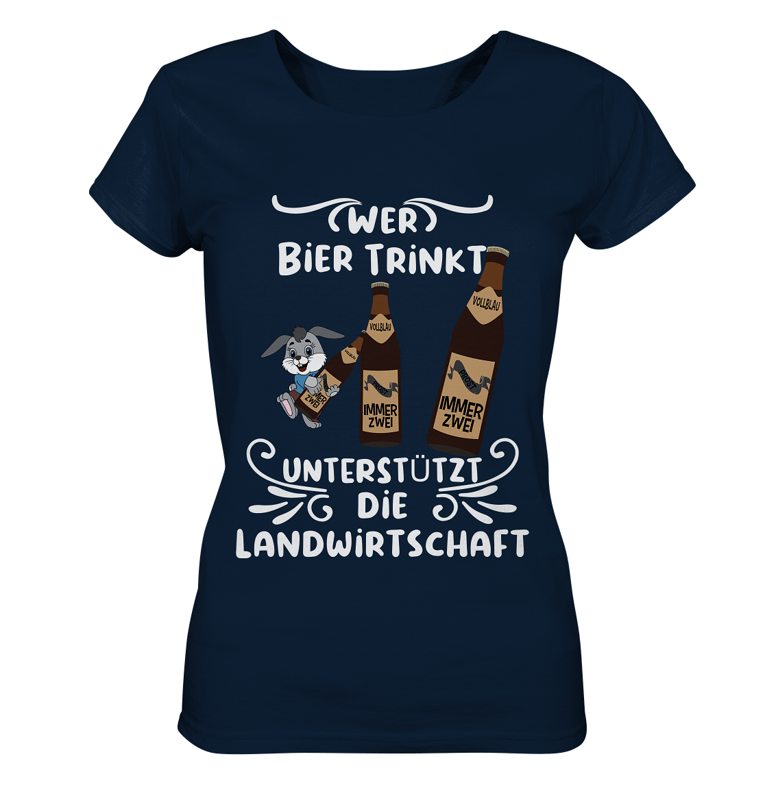 Wer Bier trinkt unterstützt die Landwirtschaft, Party- Shirt - Ladies Organic Shirt