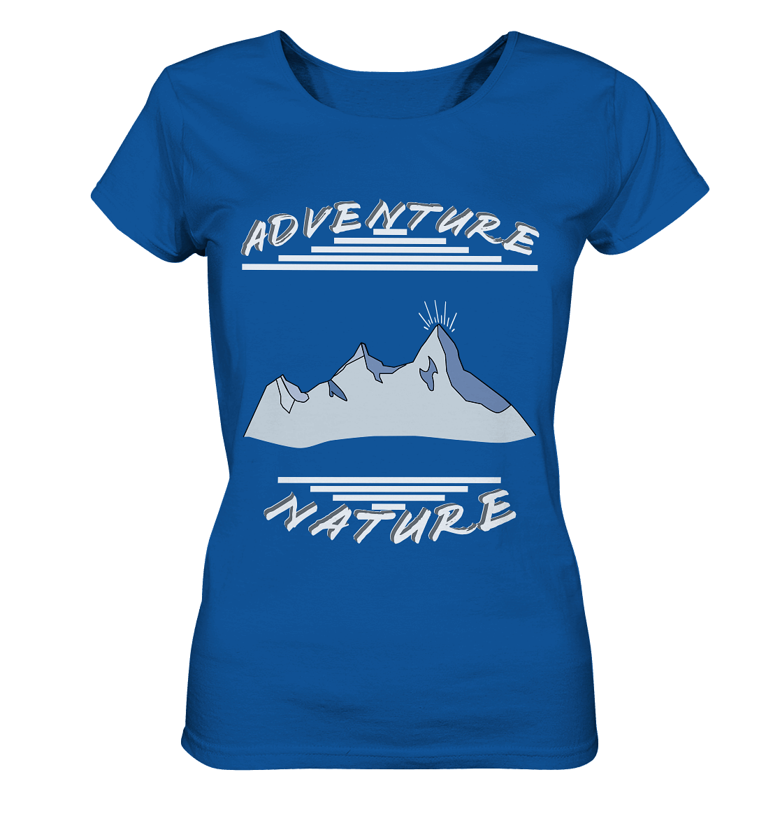 Adventure Nature, Abenteuer Natur, Camping, Geocaching - Ladies Organic Shirt