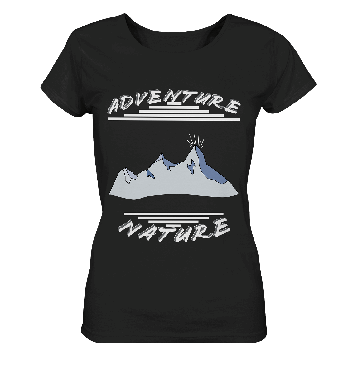 Adventure Nature, Abenteuer Natur, Camping, Geocaching - Ladies Organic Shirt