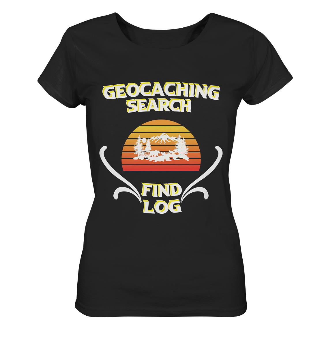 Geocaching, Suchen, Finden und Log, Geocache - Ladies Organic Shirt