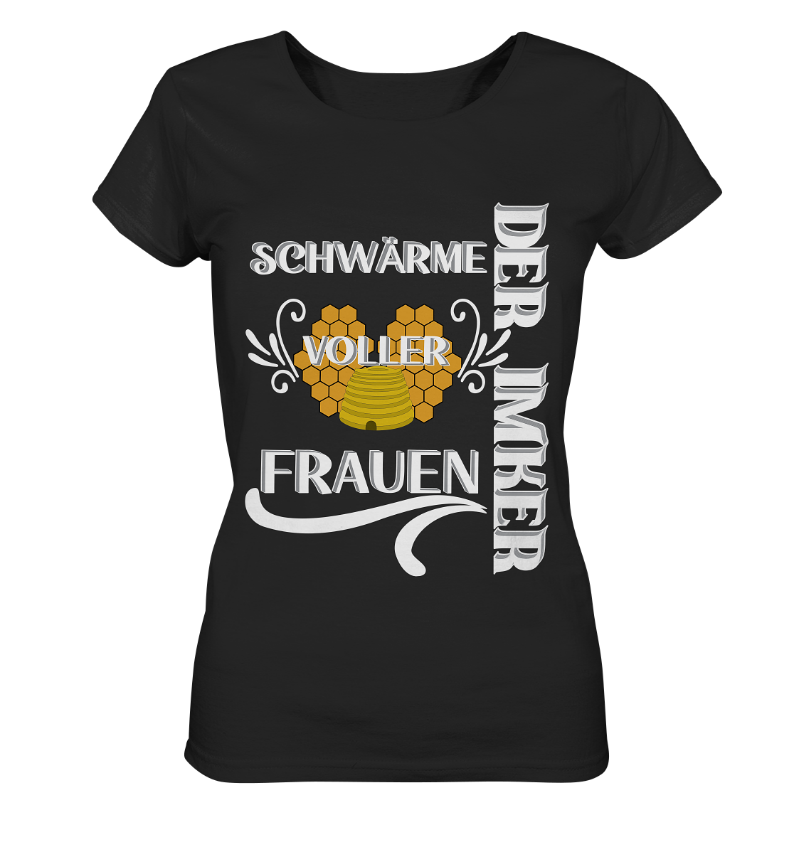 Der Imker, schwärme voller Frauen, Imkerei, Helden, Helles Motiv - Ladies Organic Shirt