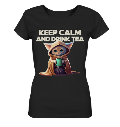 T-Shirt Damen- Keep Calm- coole Basic für jeden Look- Organic Shirt