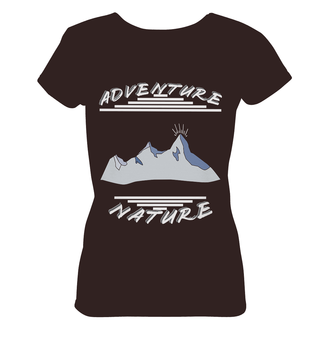 Adventure Nature, Abenteuer Natur, Camping, Geocaching - Ladies Organic Shirt