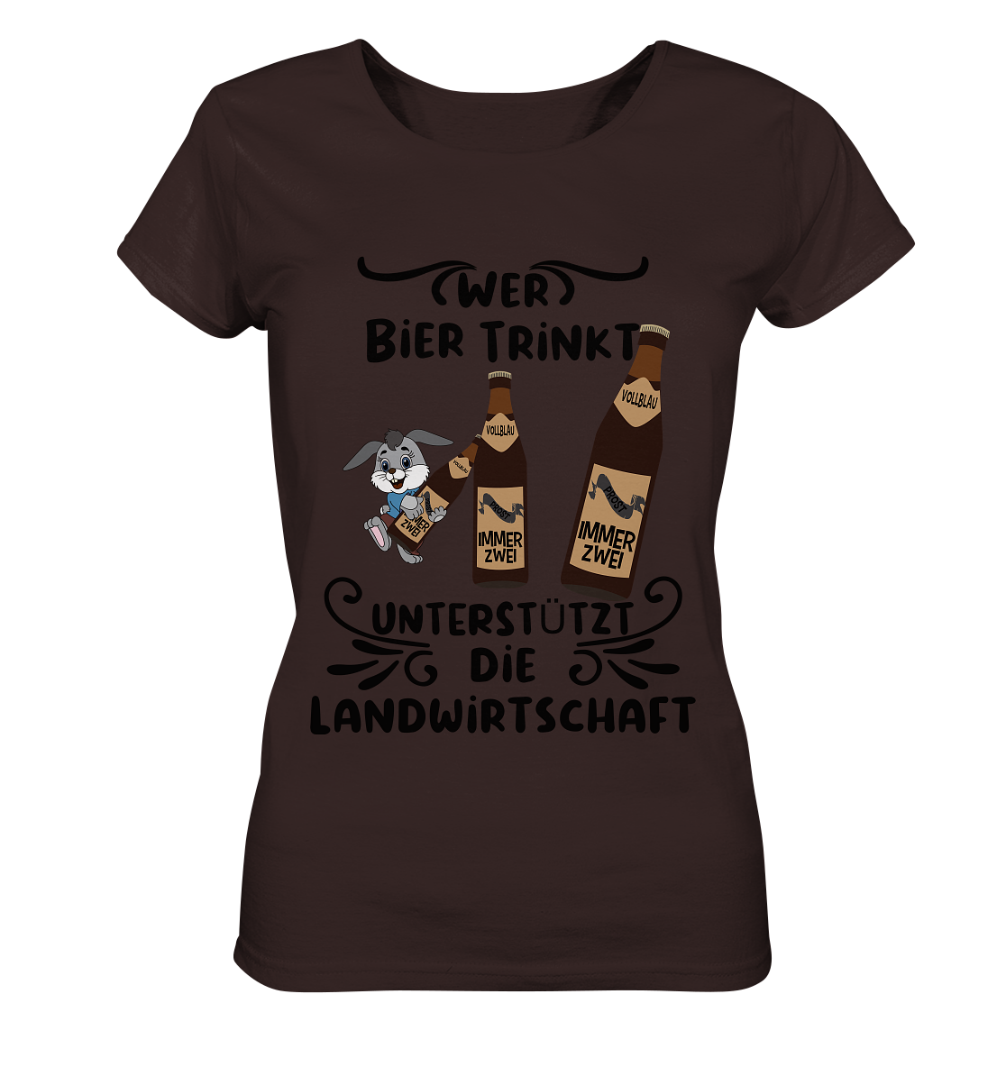 Wer Bier trinkt, Landwirtschaft unterstützen, Party - Ladies Organic Shirt