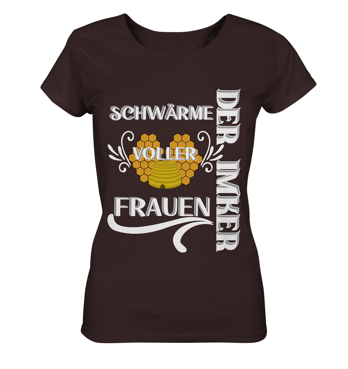 Der Imker, schwärme voller Frauen, Imkerei, Helden, Helles Motiv - Ladies Organic Shirt