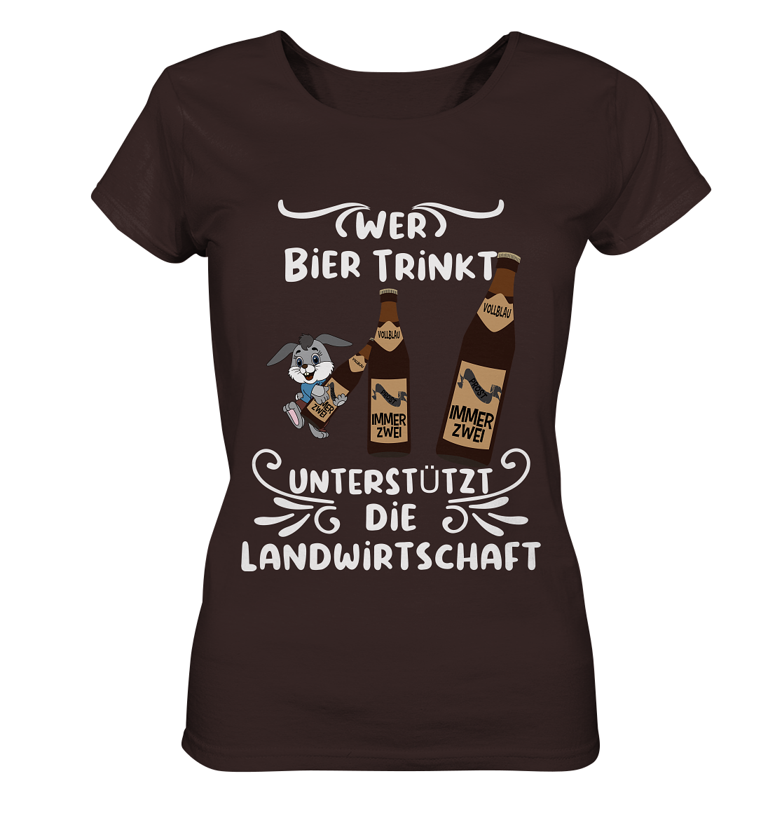 Wer Bier trinkt unterstützt die Landwirtschaft, Party- Shirt - Ladies Organic Shirt