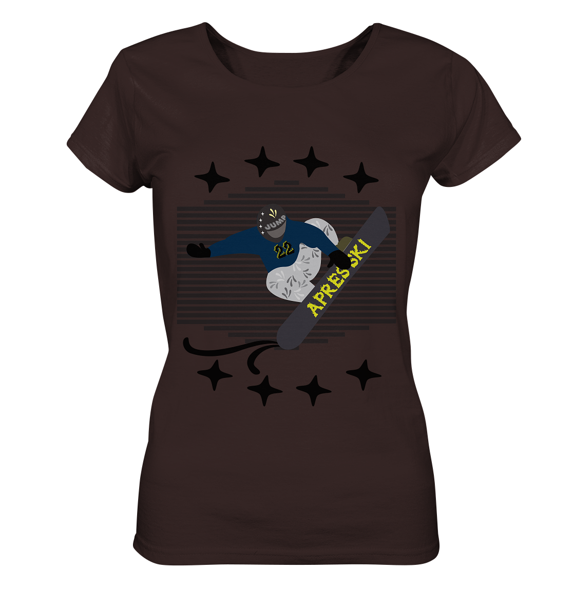 Snowboarding, Apres- Ski, Snowboard, - Ladies Organic Shirt