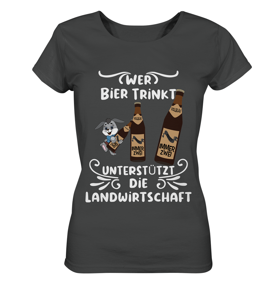 Wer Bier trinkt unterstützt die Landwirtschaft, Party- Shirt - Ladies Organic Shirt