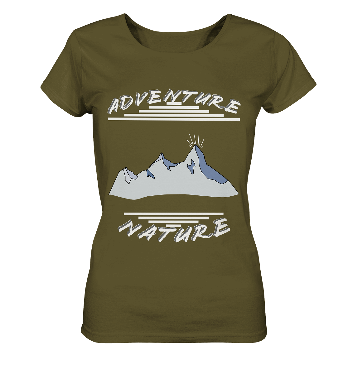 Adventure Nature, Abenteuer Natur, Camping, Geocaching - Ladies Organic Shirt