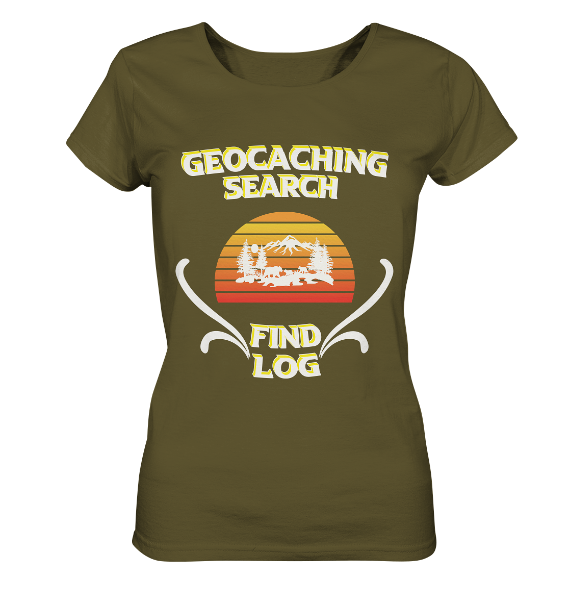 Geocaching, Suchen, Finden und Log, Geocache - Ladies Organic Shirt