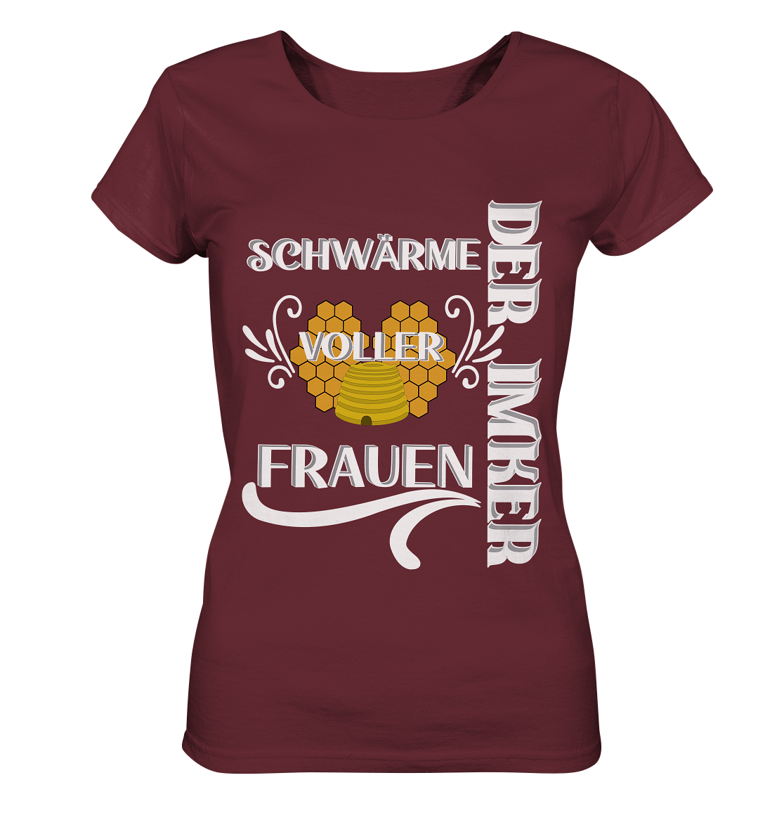 Der Imker, schwärme voller Frauen, Imkerei, Helden, Helles Motiv - Ladies Organic Shirt